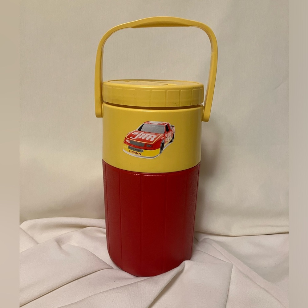 Coleman Slim Jim NASCAR Yellow And Red Half Gallon Drink Cooler Thermos